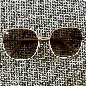 Prada PR 67XS Pillow Sunglasses - Beige Frame, Light Brown Gradient Lenses